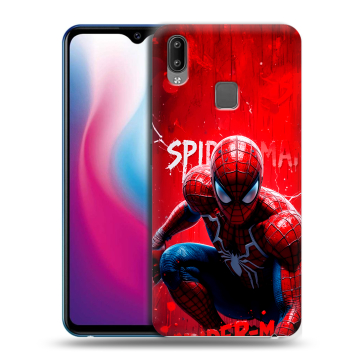 Пластиковый чехол на Vivo Y93 с принтом Spiderman Человек паук Пластиковый чехол на Vivo Y93 с принтом Spiderman Человек паук