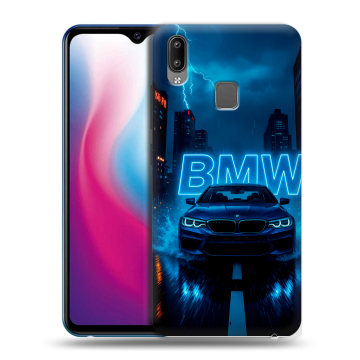 Пластиковый чехол на Vivo Y93 с принтом BMW БМВ
