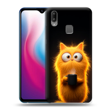 Пластиковый чехол на Vivo Y93 с принтом Смешной кот