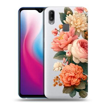 Пластиковый чехол на Vivo Y93 с принтом цветы Пластиковый чехол на Vivo Y93 с принтом цветы