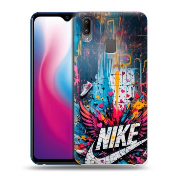 Пластиковый чехол на Vivo Y93 с принтом Nike Найк