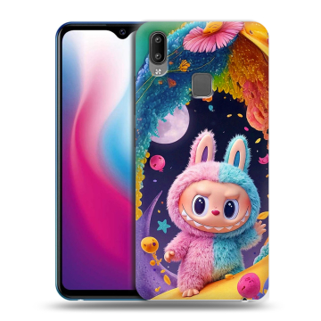 Пластиковый чехол на Vivo Y93 с принтом Labubu Лабубу