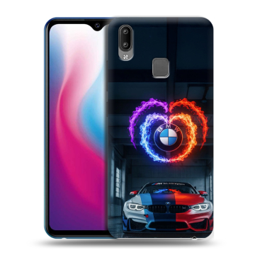 Пластиковый чехол на Vivo Y93 с принтом BMW БМВ
