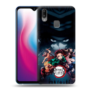 Пластиковый чехол на Vivo Y93 с принтом Demon Slayer Клинок рассекающий демонов