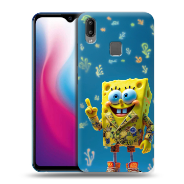 Пластиковый чехол на Vivo Y93 с принтом Спанч боб Спанчбоб