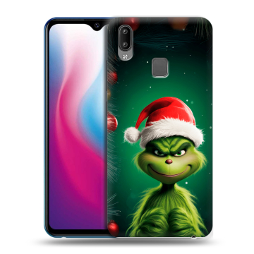 Пластиковый чехол на Vivo Y93 с принтом Гринч Новый год Рождество Пластиковый чехол на Vivo Y93 с принтом Гринч Новый год Рождество