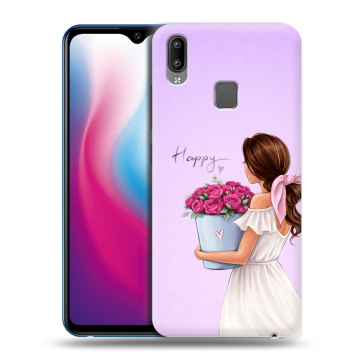 Пластиковый чехол на Vivo Y93 с принтом женский