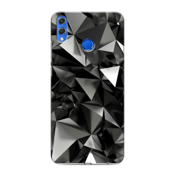 Силиконовый чехол на Huawei Honor 10 Lite с принтом Черные кристаллы Силиконовый чехол на Huawei Honor 10 Lite с принтом Черные кристаллы