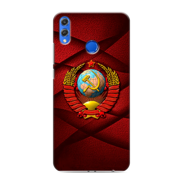 Силиконовый чехол на Huawei Honor 10 Lite с принтом Герб СССР Силиконовый чехол на Huawei Honor 10 Lite с принтом Герб СССР