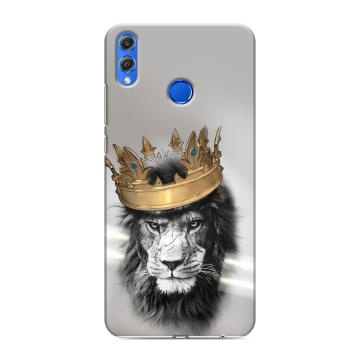 Силиконовый чехол на Huawei Honor 10 Lite с принтом Лев с короной Силиконовый чехол на Huawei Honor 10 Lite с принтом Лев с короной