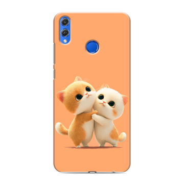 Силиконовый чехол на Huawei Honor 10 Lite с принтом Милые котики Силиконовый чехол на Huawei Honor 10 Lite с принтом Милые котики