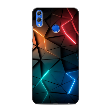 Силиконовый чехол на Huawei Honor 10 Lite с принтом Абстракция неон Силиконовый чехол на Huawei Honor 10 Lite с принтом Абстракция неон