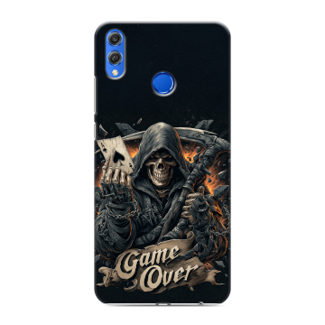 Силиконовый чехол на Huawei Honor 10 Lite с принтом Скелет карты Силиконовый чехол на Huawei Honor 10 Lite с принтом Скелет карты