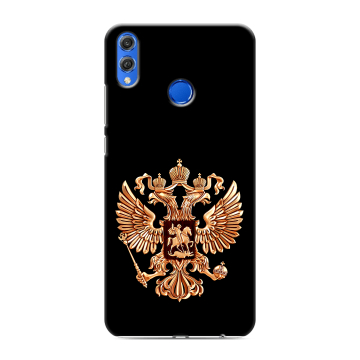 Силиконовый чехол на Huawei Honor 10 Lite с принтом Герб России золотой Силиконовый чехол на Huawei Honor 10 Lite с принтом Герб России золотой