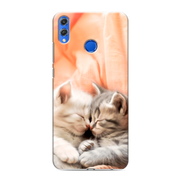 Силиконовый чехол на Huawei Honor 10 Lite с принтом Котята