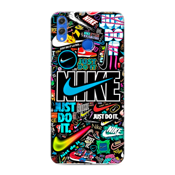 Силиконовый чехол на Huawei Honor 10 Lite с принтом найк nike черный Силиконовый чехол на Huawei Honor 10 Lite с принтом найк nike черный