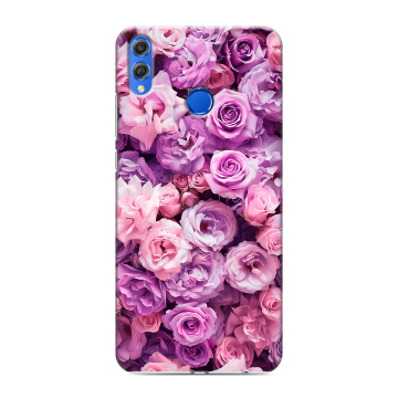 Силиконовый чехол на Huawei Honor 10 Lite с принтом лавандовые розы Силиконовый чехол на Huawei Honor 10 Lite с принтом лавандовые розы