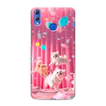 Силиконовый чехол на Huawei Honor 10 Lite с принтом милые котики Силиконовый чехол на Huawei Honor 10 Lite с принтом милые котики