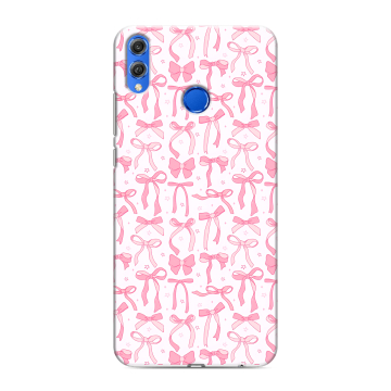 Силиконовый чехол на Huawei Honor 10 Lite с принтом Розовые бантики