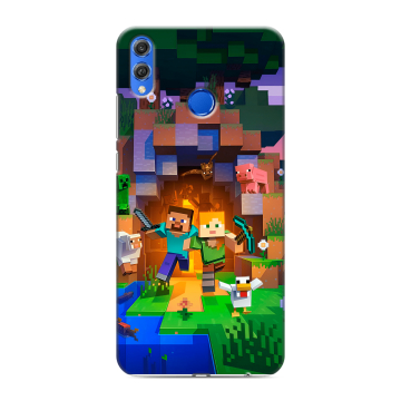 Силиконовый чехол на Huawei Honor 10 Lite с принтом Майнкрафт Minecraft Силиконовый чехол на Huawei Honor 10 Lite с принтом Майнкрафт Minecraft