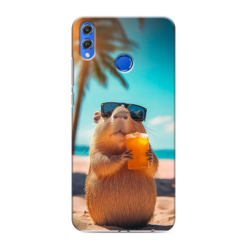Силиконовый чехол на Huawei Honor 10 Lite с принтом Капибара Силиконовый чехол на Huawei Honor 10 Lite с принтом Капибара