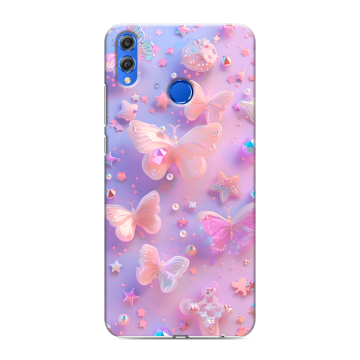 Силиконовый чехол на Huawei Honor 10 Lite с принтом Бабочки Силиконовый чехол на Huawei Honor 10 Lite с принтом Бабочки