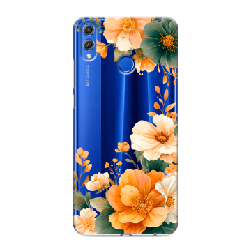 Силиконовый чехол на Huawei Honor 10 Lite с принтом Цветы принт Силиконовый чехол на Huawei Honor 10 Lite с принтом Цветы принт