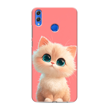 Силиконовый чехол на Huawei Honor 10 Lite с принтом Розовый котенок Силиконовый чехол на Huawei Honor 10 Lite с принтом Розовый котенок