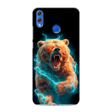 Силиконовый чехол на Huawei Honor 10 Lite с принтом Медведь Силиконовый чехол на Huawei Honor 10 Lite с принтом Медведь