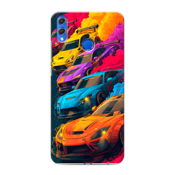 Силиконовый чехол на Huawei Honor 10 Lite с принтом Тачки Силиконовый чехол на Huawei Honor 10 Lite с принтом Тачки