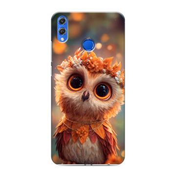 Силиконовый чехол на Huawei Honor 10 Lite с принтом Милая сова Силиконовый чехол на Huawei Honor 10 Lite с принтом Милая сова