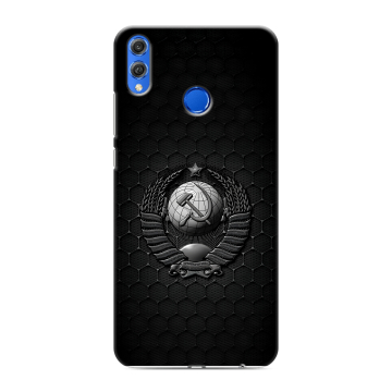 Силиконовый чехол на Huawei Honor 10 Lite с принтом Герб Флаг СССР Силиконовый чехол на Huawei Honor 10 Lite с принтом Герб Флаг СССР