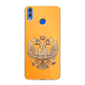 Силиконовый чехол на Huawei Honor 10 Lite с принтом Герб Флаг России Силиконовый чехол на Huawei Honor 10 Lite с принтом Герб Флаг России