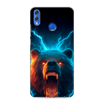 Силиконовый чехол на Huawei Honor 10 Lite с принтом Медведь Силиконовый чехол на Huawei Honor 10 Lite с принтом Медведь