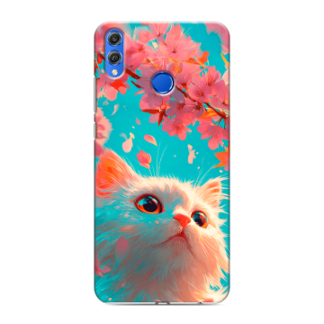 Силиконовый чехол на Huawei Honor 10 Lite с принтом Красивый кот Силиконовый чехол на Huawei Honor 10 Lite с принтом Красивый кот