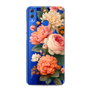 Силиконовый чехол на Huawei Honor 10 Lite с принтом цветы Силиконовый чехол на Huawei Honor 10 Lite с принтом цветы