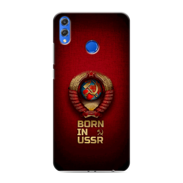 Силиконовый чехол на Huawei Honor 10 Lite с принтом Флаг Герб СССР Силиконовый чехол на Huawei Honor 10 Lite с принтом Флаг Герб СССР