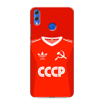 Силиконовый чехол на Huawei Honor 10 Lite с принтом Флаг Герб СССР Силиконовый чехол на Huawei Honor 10 Lite с принтом Флаг Герб СССР