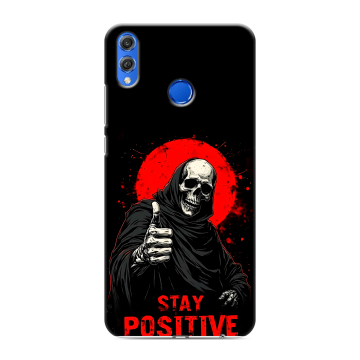 Силиконовый чехол на Huawei Honor 10 Lite с принтом смешной скелет Силиконовый чехол на Huawei Honor 10 Lite с принтом смешной скелет