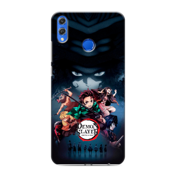 Силиконовый чехол на Huawei Honor 10 Lite с принтом Demon Slayer Клинок рассекающий демонов