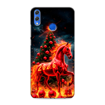 Силиконовый чехол на Huawei Honor 10 Lite с принтом Новый год Силиконовый чехол на Huawei Honor 10 Lite с принтом Новый год