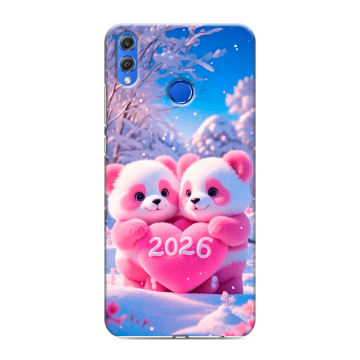 Силиконовый чехол на Huawei Honor 10 Lite с принтом Новый год Силиконовый чехол на Huawei Honor 10 Lite с принтом Новый год