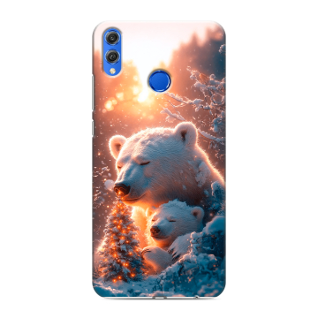 Силиконовый чехол на Huawei Honor 10 Lite с принтом Новый год Силиконовый чехол на Huawei Honor 10 Lite с принтом Новый год