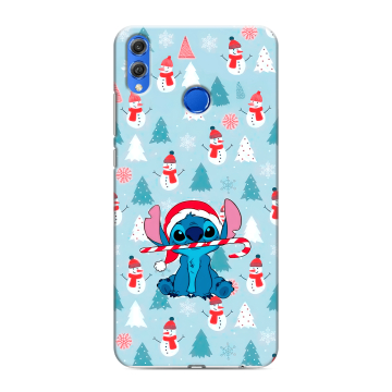 Силиконовый чехол на Huawei Honor 10 Lite с принтом Стич Новый год Силиконовый чехол на Huawei Honor 10 Lite с принтом Стич Новый год