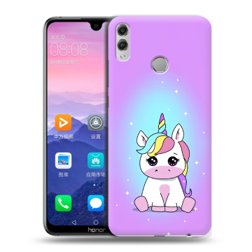 Пластиковый чехол на Huawei Honor 8X Max с принтом Единорог Пластиковый чехол на Huawei Honor 8X Max с принтом Единорог