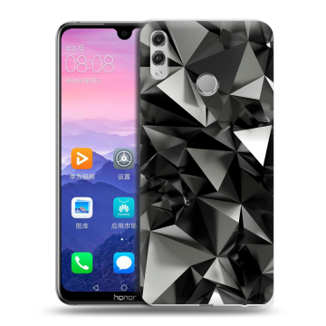 Пластиковый чехол на Huawei Honor 8X Max с принтом Черные кристаллы Пластиковый чехол на Huawei Honor 8X Max с принтом Черные кристаллы