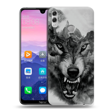 Пластиковый чехол на Huawei Honor 8X Max с принтом Волк Пластиковый чехол на Huawei Honor 8X Max с принтом Волк