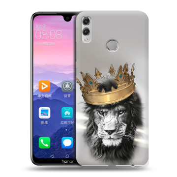 Пластиковый чехол на Huawei Honor 8X Max с принтом Лев с короной Пластиковый чехол на Huawei Honor 8X Max с принтом Лев с короной