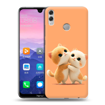 Пластиковый чехол на Huawei Honor 8X Max с принтом Милые котики Пластиковый чехол на Huawei Honor 8X Max с принтом Милые котики