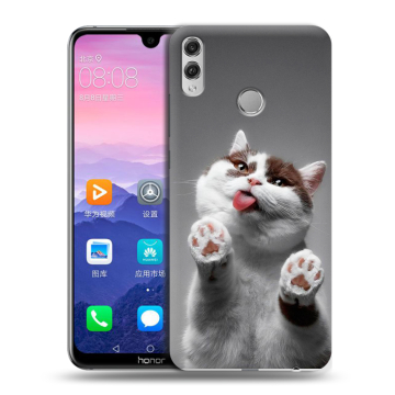 Пластиковый чехол на Huawei Honor 8X Max с принтом Коты Пластиковый чехол на Huawei Honor 8X Max с принтом Коты
